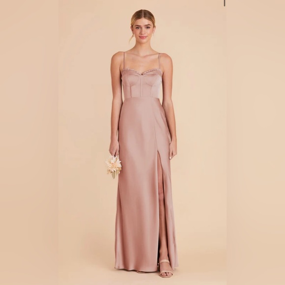 Birdy Grey Jessica dress in Matte Satin English Rose - Picture 1 of 2